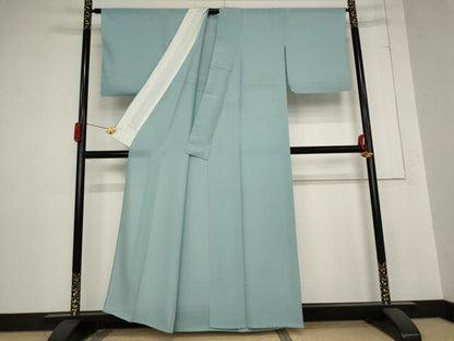 平和屋着物＊夏物 色無地 絽 空色 正絹 逸品 AABB8672st