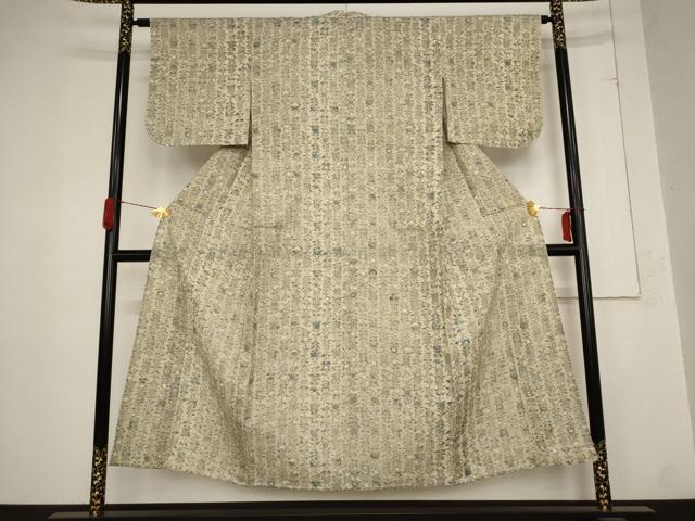平和屋着物＊夏物 紗紬 更紗花文 正絹 逸品 AABB8674st
