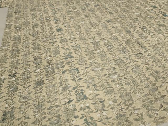 平和屋着物＊夏物 紗紬 更紗花文 正絹 逸品 AABB8674st
