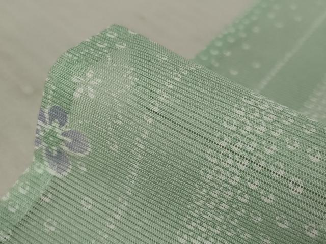 平和屋着物＊夏物 小紋 絽 舞花文 洗える着物 AABB8684st
