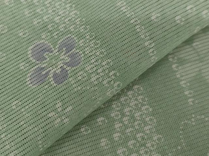 平和屋着物＊夏物 小紋 絽 舞花文 洗える着物 AABB8684st