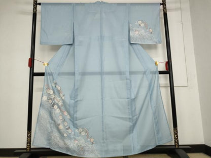平和屋着物＊夏物　訪問着　絽　辻が花　金彩　洗える着物　AABB8685st