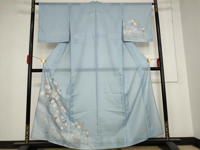 平和屋着物＊夏物　訪問着　絽　辻が花　金彩　洗える着物　AABB8685st