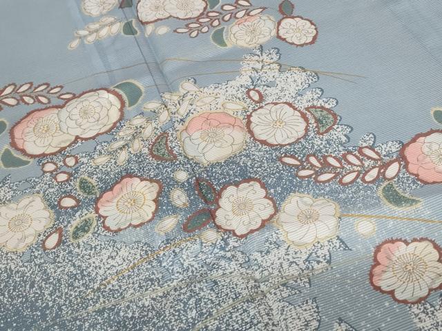 平和屋着物＊夏物　訪問着　絽　辻が花　金彩　洗える着物　AABB8685st