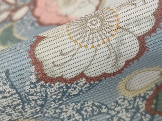平和屋着物＊夏物　訪問着　絽　辻が花　金彩　洗える着物　AABB8685st