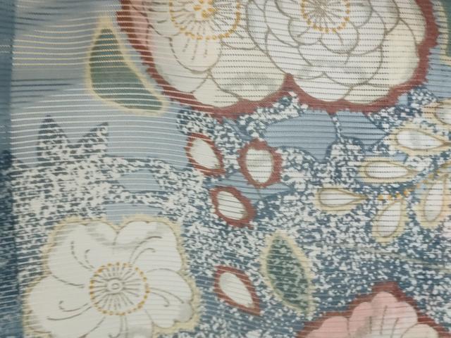 平和屋着物＊夏物　訪問着　絽　辻が花　金彩　洗える着物　AABB8685st