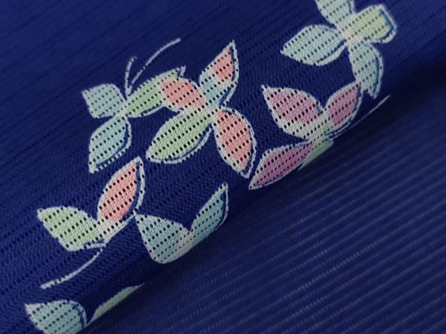 平和屋着物＊夏物 小紋 舞葉文 ロング丈 洗える着物 AABB8687st