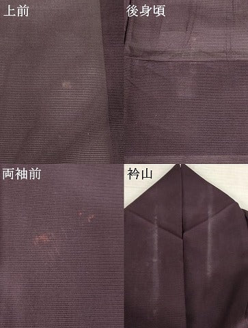 平和屋着物＊夏物 色無地 絽 黒鳶色 洗える着物 AABB8688st