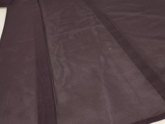 平和屋着物＊夏物 色無地 絽 黒鳶色 洗える着物 AABB8688st