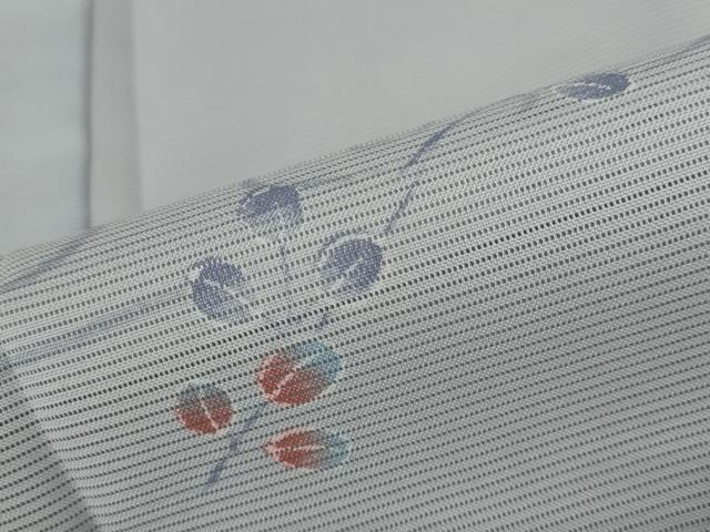 平和屋着物＊夏物 小紋 絽 流水枝葉文 洗える着物 AABB8690st