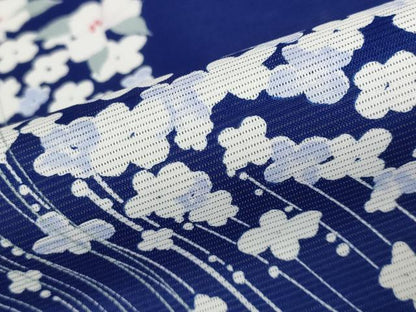 平和屋着物＊夏物 小紋 絽 舞花文 洗える着物 AABB8691st