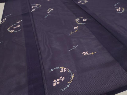 平和屋着物＊夏物 小紋 絽 吹き寄せ花文 ロング丈 洗える着物 AABB8692st