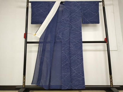 平和屋着物＊夏物 小紋 絽 芝文 正絹 逸品 未使用 AABB8696st