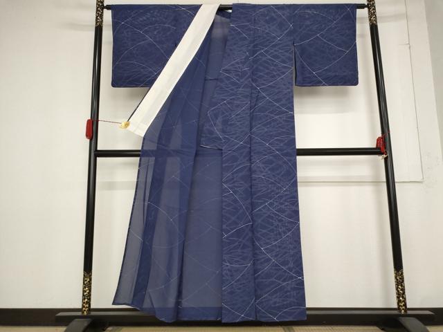 平和屋着物＊夏物 小紋 絽 芝文 正絹 逸品 未使用 AABB8696st