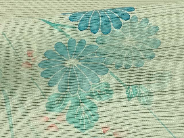 平和屋着物＊夏物 訪問着 絽 草花文 暈し染め 正絹 逸品 AABB8765sx