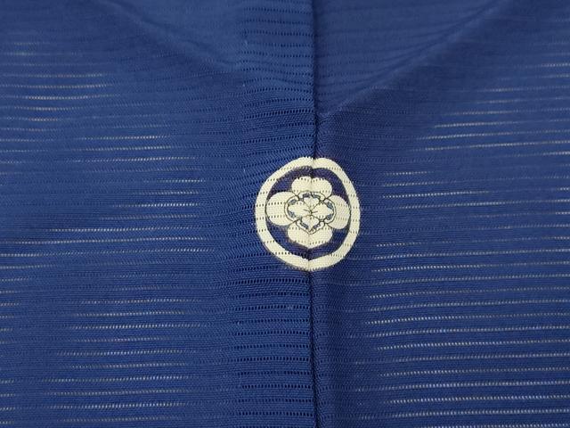 平和屋着物＊夏物 色無地 絽 深縹色 正絹 逸品 AABB8769sx