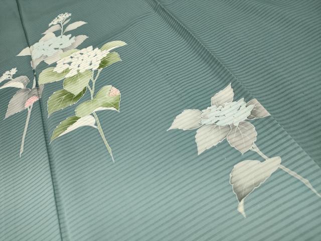 平和屋着物＊夏物 訪問着 絽 紫陽花 暈し染め 正絹 逸品 AABB8772sx