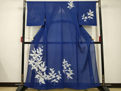 平和屋着物＊夏物 訪問着 絽 草花文 正絹 逸品 AABB8774sx