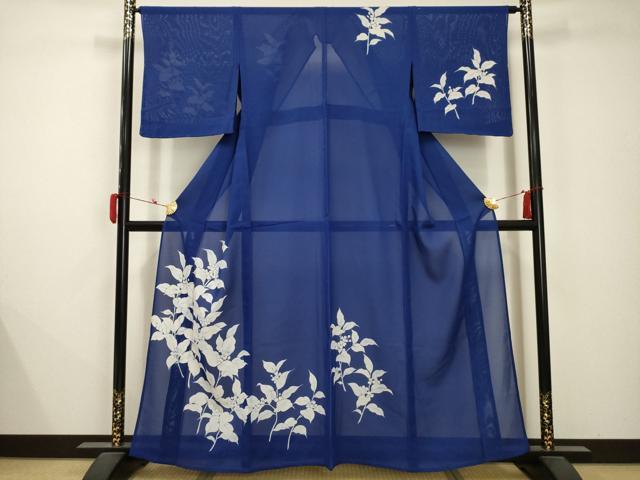 平和屋着物＊夏物 訪問着 絽 草花文 正絹 逸品 AABB8774sx