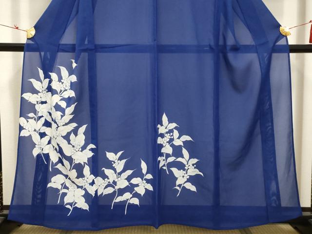 平和屋着物＊夏物 訪問着 絽 草花文 正絹 逸品 AABB8774sx