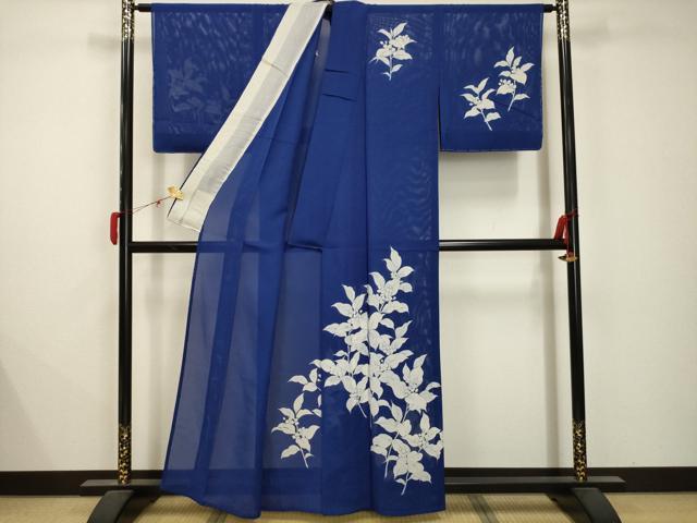 平和屋着物＊夏物 訪問着 絽 草花文 正絹 逸品 AABB8774sx