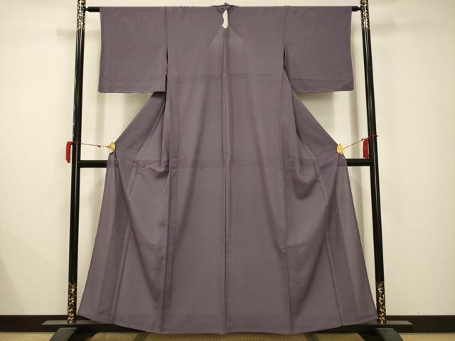 平和屋着物＊夏物 色無地 絽 竜胆色 正絹 逸品 AABB8776sx