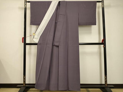 平和屋着物＊夏物 色無地 絽 竜胆色 正絹 逸品 AABB8776sx