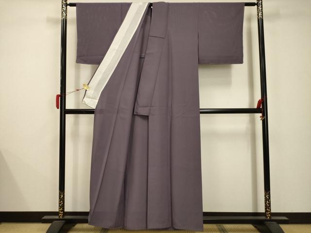 平和屋着物＊夏物 色無地 絽 竜胆色 正絹 逸品 AABB8776sx