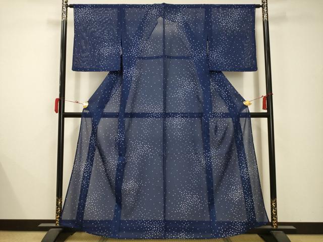 平和屋着物＊夏物 小紋 絽 霞文 洗える着物 AABB8782sx