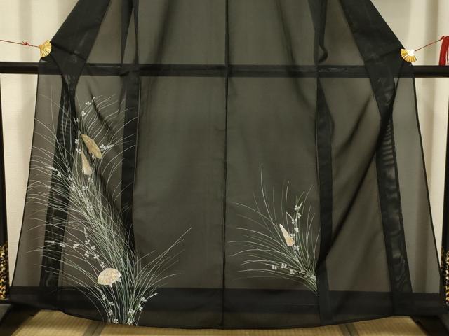 平和屋着物＊夏物 訪問着 絽 番傘 銀彩 洗える着物 AABB8784sx