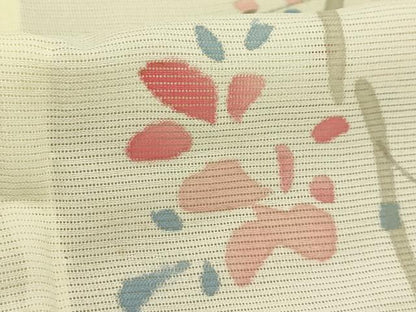 平和屋着物＊夏物 小紋 絽 枝花文 暈し染め 洗える着物 AABB8786sx