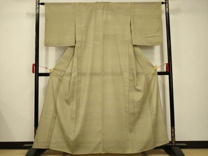 平和屋着物＊夏物 小紋 絽 雪芝文 洗える着物 AABB8792sx