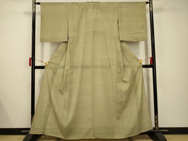 平和屋着物＊夏物 小紋 絽 雪芝文 洗える着物 AABB8792sx