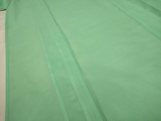 平和屋着物＊夏物 色無地 絽 若緑色 洗える着物 AABB8794sx