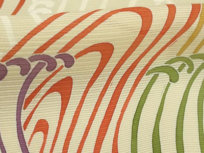 平和屋着物＊夏物 訪問着 絽 立波文 正絹 逸品 AABB8795sx