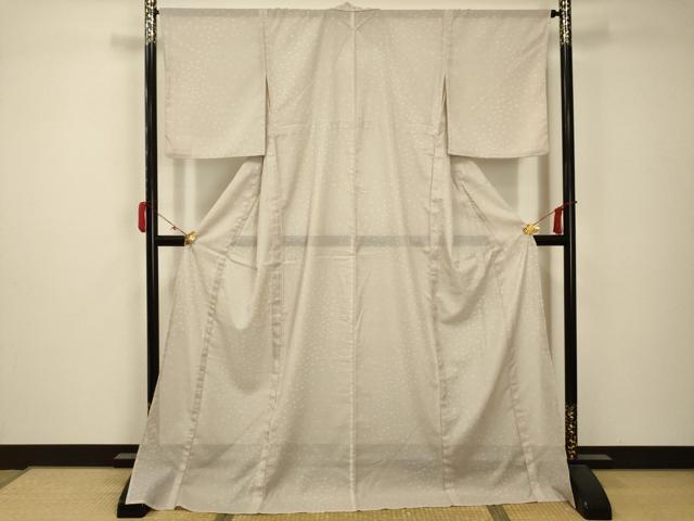 平和屋着物＊夏物 小紋 絽 舞蝶文 洗える着物 AABB8797sx