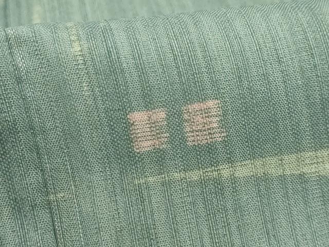 平和屋着物＊夏物 小紋 紗 変わり市松文様 洗える着物 AABB8802sx