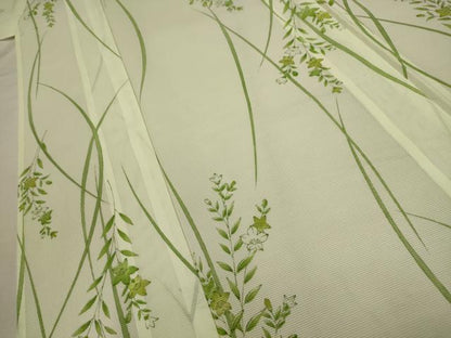 平和屋着物＊夏物 小紋 絽 草花文 洗える着物 AABB8813sx