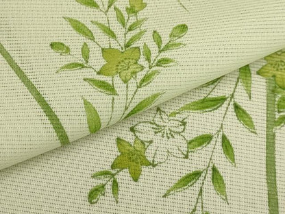 平和屋着物＊夏物 小紋 絽 草花文 洗える着物 AABB8813sx