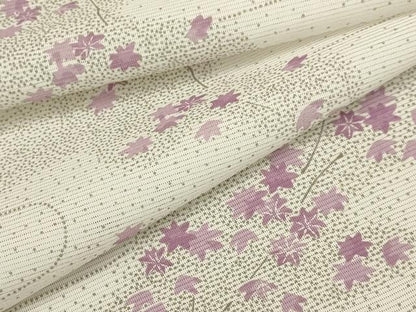 平和屋着物＊夏物　小紋　絽　流水枝葉文　洗える着物　AABB8815sx