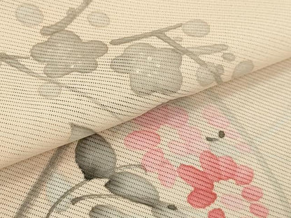 平和屋着物＊夏物 訪問着 絽 手描き 地紙重ね花文 暈し染め 洗える着物 AABB8816sx