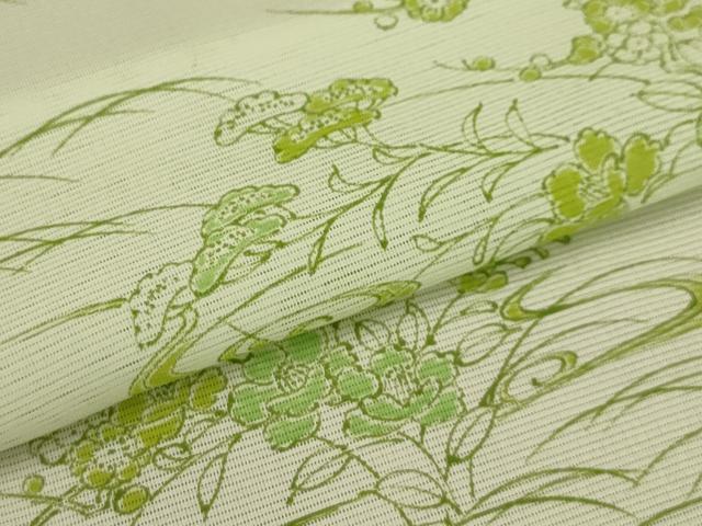 平和屋着物＊夏物 小紋 絽 流水花文 洗える着物 AABB8817sx