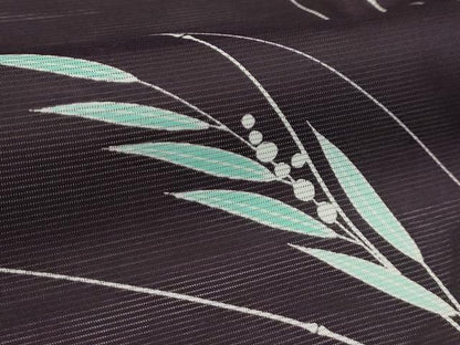平和屋着物＊夏物 小紋 絽 草花文 洗える着物 AABB8819sx