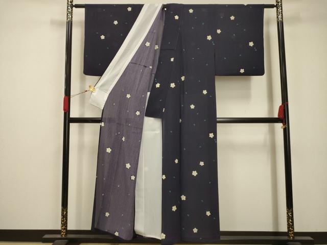 平和屋着物＊夏物 小紋 絽 夜桜 洗える着物 AABB8823sx