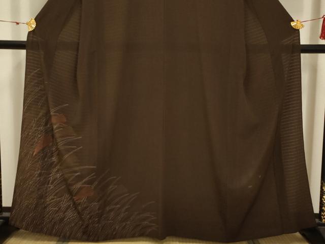 平和屋着物＊夏物 訪問着 絽 すすき文 洗える着物 AABB8825sx