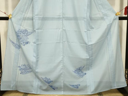 平和屋着物＊夏物 訪問着 絽 花舟文様 金彩 洗える着物 AABB8839sx