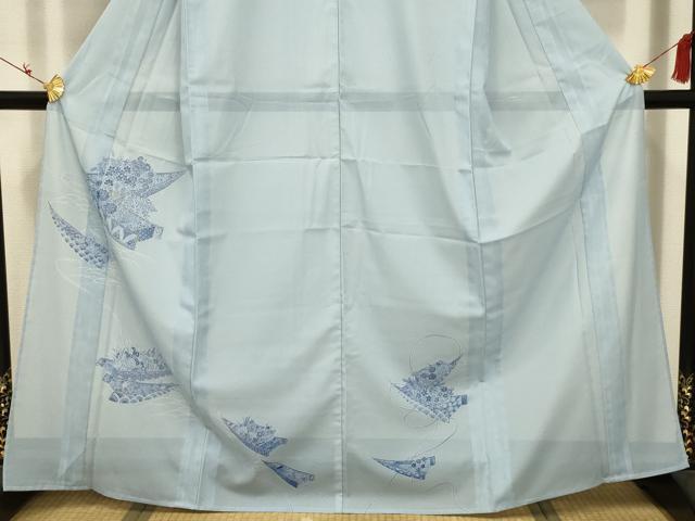 平和屋着物＊夏物 訪問着 絽 花舟文様 金彩 洗える着物 AABB8839sx