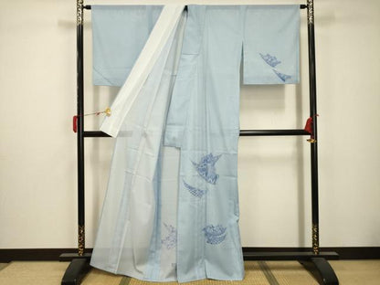 平和屋着物＊夏物 訪問着 絽 花舟文様 金彩 洗える着物 AABB8839sx