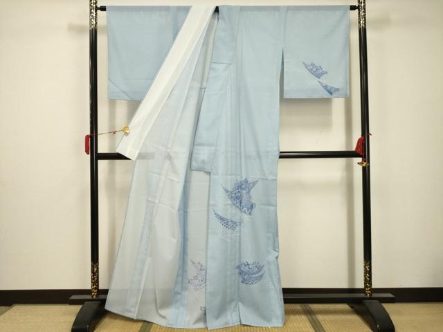平和屋着物＊夏物 訪問着 絽 花舟文様 金彩 洗える着物 AABB8839sx