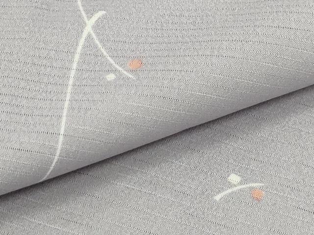 平和屋着物＊夏物 小紋 絽 枝花文 洗える着物 AABB8840sx